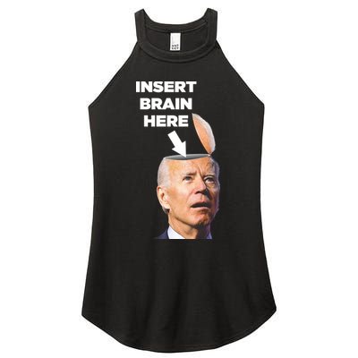 Let's Go Brandon Insert Brain Here Women's Perfect Tri Rocker Tank