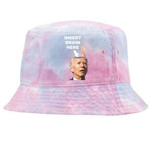 Let's Go Brandon Insert Brain Here Tie-Dyed Bucket Hat