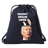 Let's Go Brandon Insert Brain Here Drawstring Bag