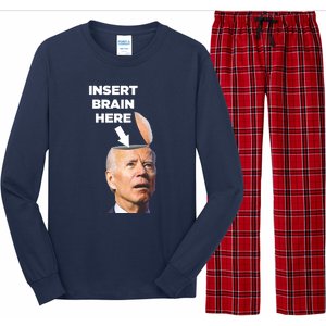 Let's Go Brandon Insert Brain Here Long Sleeve Pajama Set