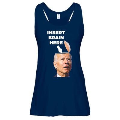 Let's Go Brandon Insert Brain Here Ladies Essential Flowy Tank