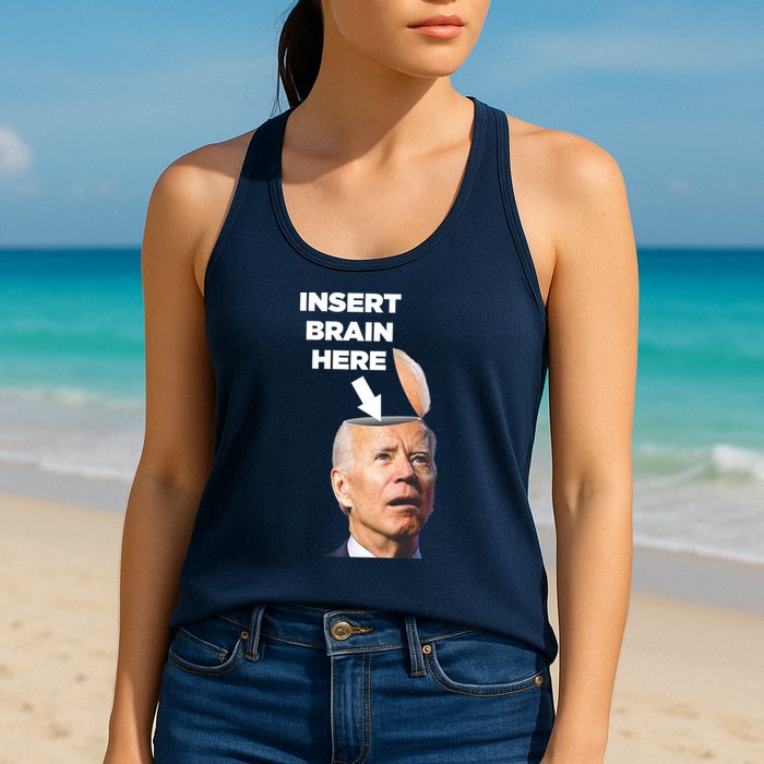 Let's Go Brandon Insert Brain Here Womens Tank Top