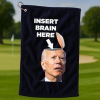 Let's Go Brandon Insert Brain Here Golf Towel