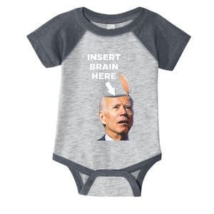 Let's Go Brandon Insert Brain Here Infant Baby Jersey Bodysuit