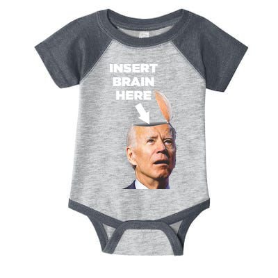 Let's Go Brandon Insert Brain Here Infant Baby Jersey Bodysuit
