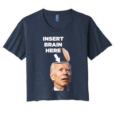 Let's Go Brandon Insert Brain Here Crop Top