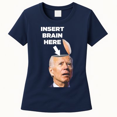 Let's Go Brandon Insert Brain Here Womens T-Shirt
