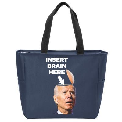 Let's Go Brandon Insert Brain Here Zip Tote Bag