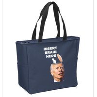Let's Go Brandon Insert Brain Here Zip Tote Bag