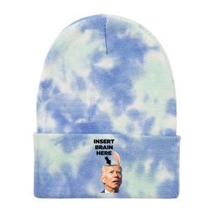 Let's Go Brandon Insert Brain Here Tie Dye 12in Knit Beanie