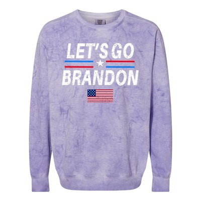 Lets Go Brandon Machado Stars And Strips LGB Colorblast Crewneck Sweatshirt