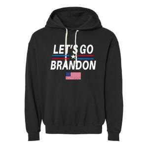 Lets Go Brandon Machado Stars And Strips LGB Garment-Dyed Fleece Hoodie