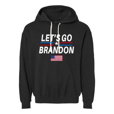 Lets Go Brandon Machado Stars And Strips LGB Garment-Dyed Fleece Hoodie