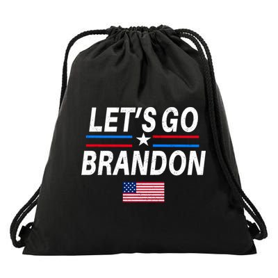 Lets Go Brandon Machado Stars And Strips LGB Drawstring Bag