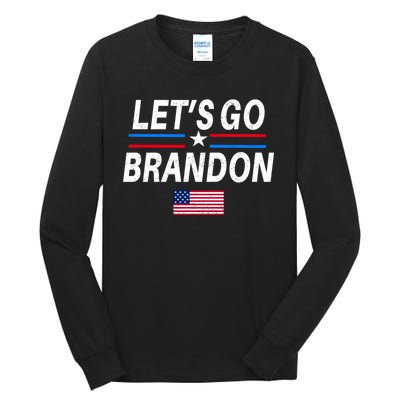 Lets Go Brandon Machado Stars And Strips LGB Tall Long Sleeve T-Shirt