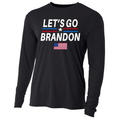 Lets Go Brandon Machado Stars And Strips LGB Cooling Performance Long Sleeve Crew