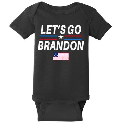 Lets Go Brandon Machado Stars And Strips LGB Baby Bodysuit