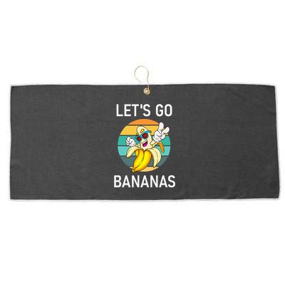 LetS Go Bananas Funny Jokes Sarcastic Sayings Large Microfiber Waffle Golf Towel