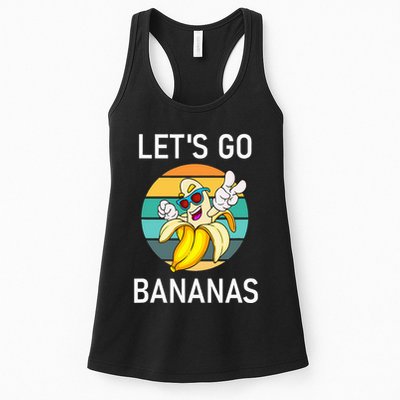 LetS Go Bananas Funny Jokes Sarcastic Sayings Womens Tank Top