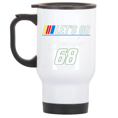 Let's Go Brandon 68 Funny Meme , Impeach Biden Stainless Steel Travel Mug