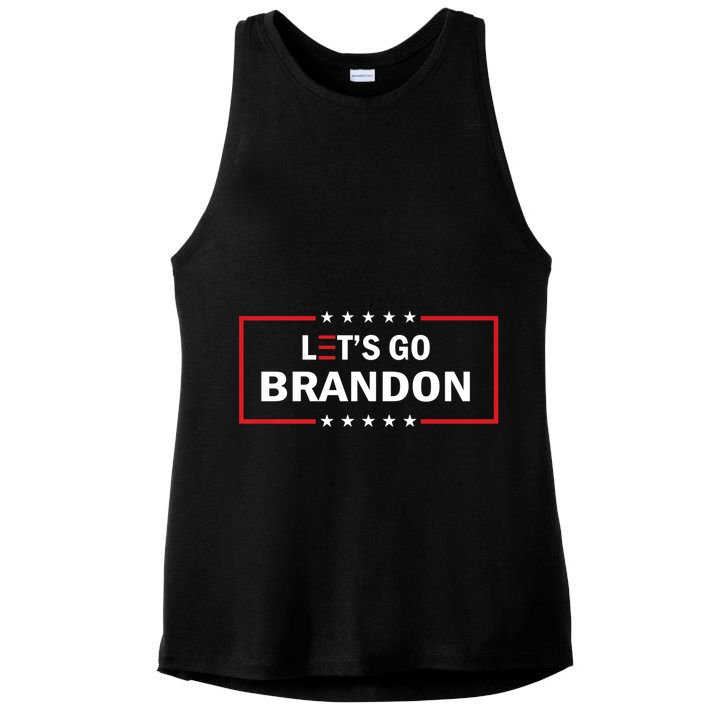Let's Go Brandon Biden Chant Funny Meme Ladies PosiCharge Tri-Blend Wicking Tank