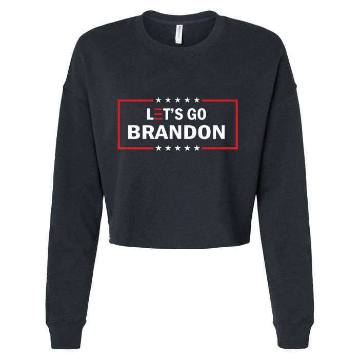Let's Go Brandon Biden Chant Funny Meme Cropped Pullover Crew