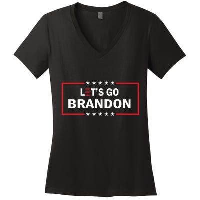 Let's Go Brandon Biden Chant Funny Meme Women's V-Neck T-Shirt