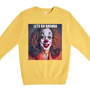 LetS Go Brenda Kamala Harris 2024 Kamala Clown LetS Go Brenda Premium Crewneck Sweatshirt