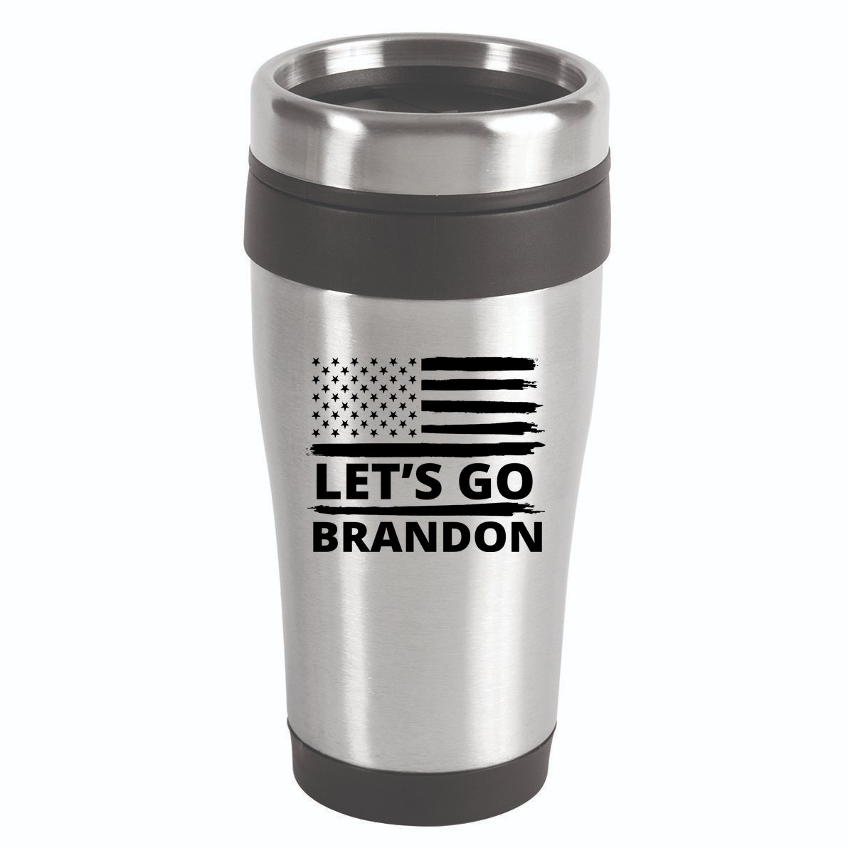 Let's Go Brandon American Flag 16oz Travel Tumbler