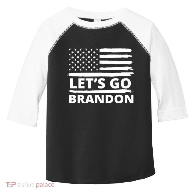 Let's Go Brandon American Flag Toddler Fine Jersey T-Shirt