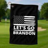 Let's Go Brandon American Flag Golf Towel