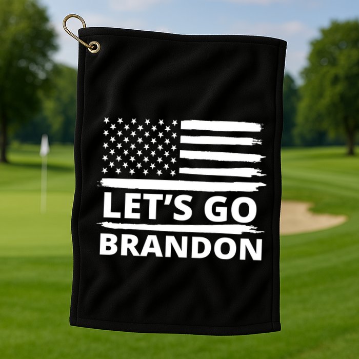 Let's Go Brandon American Flag Golf Towel