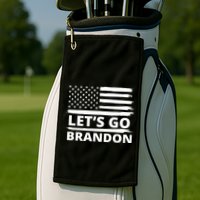Let's Go Brandon American Flag Golf Towel