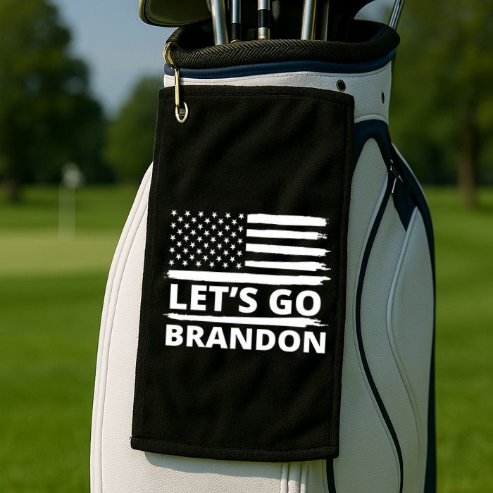 Let's Go Brandon American Flag Golf Towel