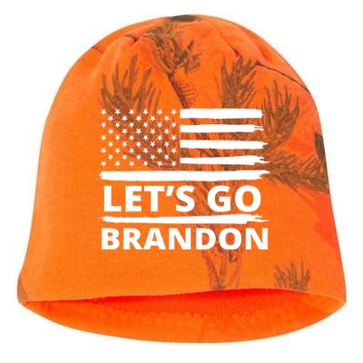 Let's Go Brandon American Flag Kati - Camo Knit Beanie