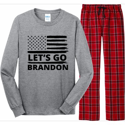 Let's Go Brandon American Flag Long Sleeve Pajama Set