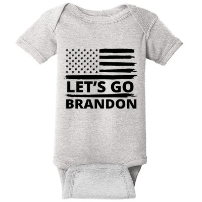 Let's Go Brandon American Flag Baby Bodysuit