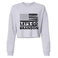 Let's Go Brandon American Flag Cropped Pullover Crew