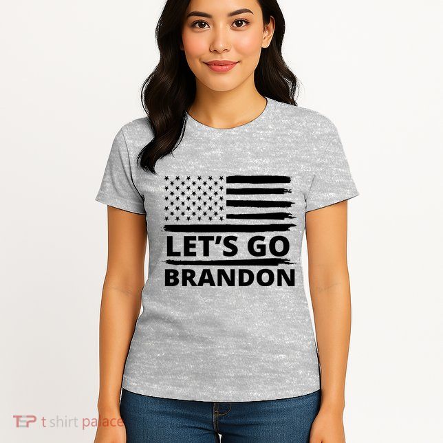 Let's Go Brandon American Flag Womens T-Shirt