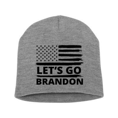 Let's Go Brandon American Flag Short Acrylic Beanie