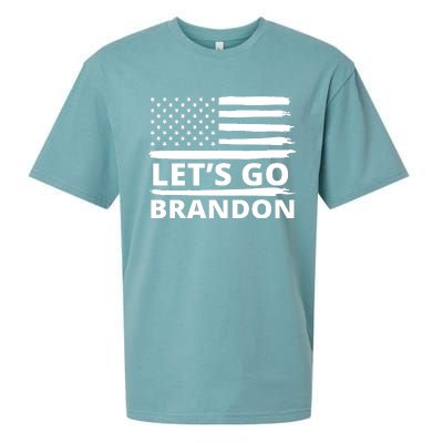 Let's Go Brandon American Flag Sueded Cloud Jersey T-Shirt