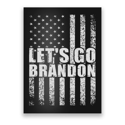 Let's Go Brandon Conservative Anti Liberal Us Flag Poster