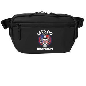 Let's Go Brandon American Flag Hairbun Skull Crossbody Pack