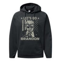 Lets Go Braden Brandon US Flag Funny Trendy Sarcastic Performance Fleece Hoodie