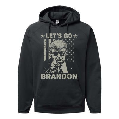 Lets Go Braden Brandon US Flag Funny Trendy Sarcastic Performance Fleece Hoodie