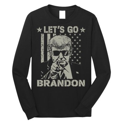 Lets Go Braden Brandon US Flag Funny Trendy Sarcastic Long Sleeve Shirt