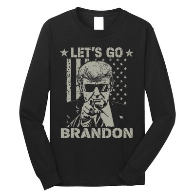 Lets Go Braden Brandon US Flag Funny Trendy Sarcastic Long Sleeve Shirt