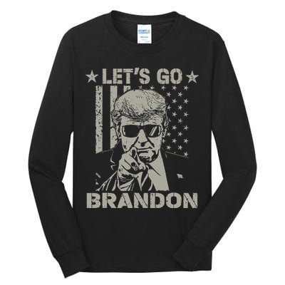 Lets Go Braden Brandon US Flag Funny Trendy Sarcastic Tall Long Sleeve T-Shirt