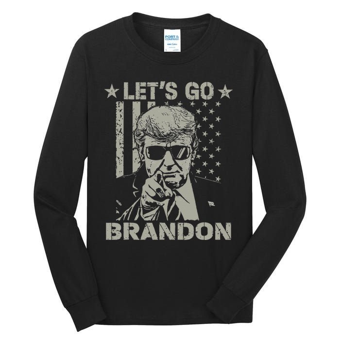 Lets Go Braden Brandon US Flag Funny Trendy Sarcastic Tall Long Sleeve T-Shirt