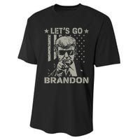 Lets Go Braden Brandon US Flag Funny Trendy Sarcastic Performance Sprint T-Shirt